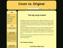 Tablet Screenshot of cover-vs-original.com